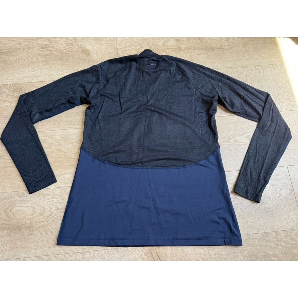 EUC Nike Shirt Womens Size L Long Sleeve Pullover Pro Warm Mock Neck Sparkle Run - Picture 2 of 8